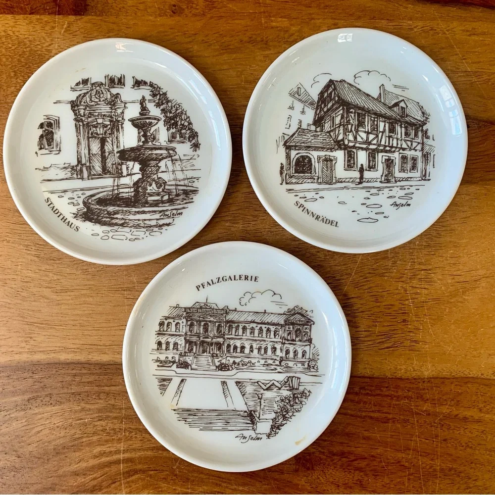 Limited Edition Plates West Germany Spinnradel Stadthaus Pfalzgalerie - Picture 3 of 7